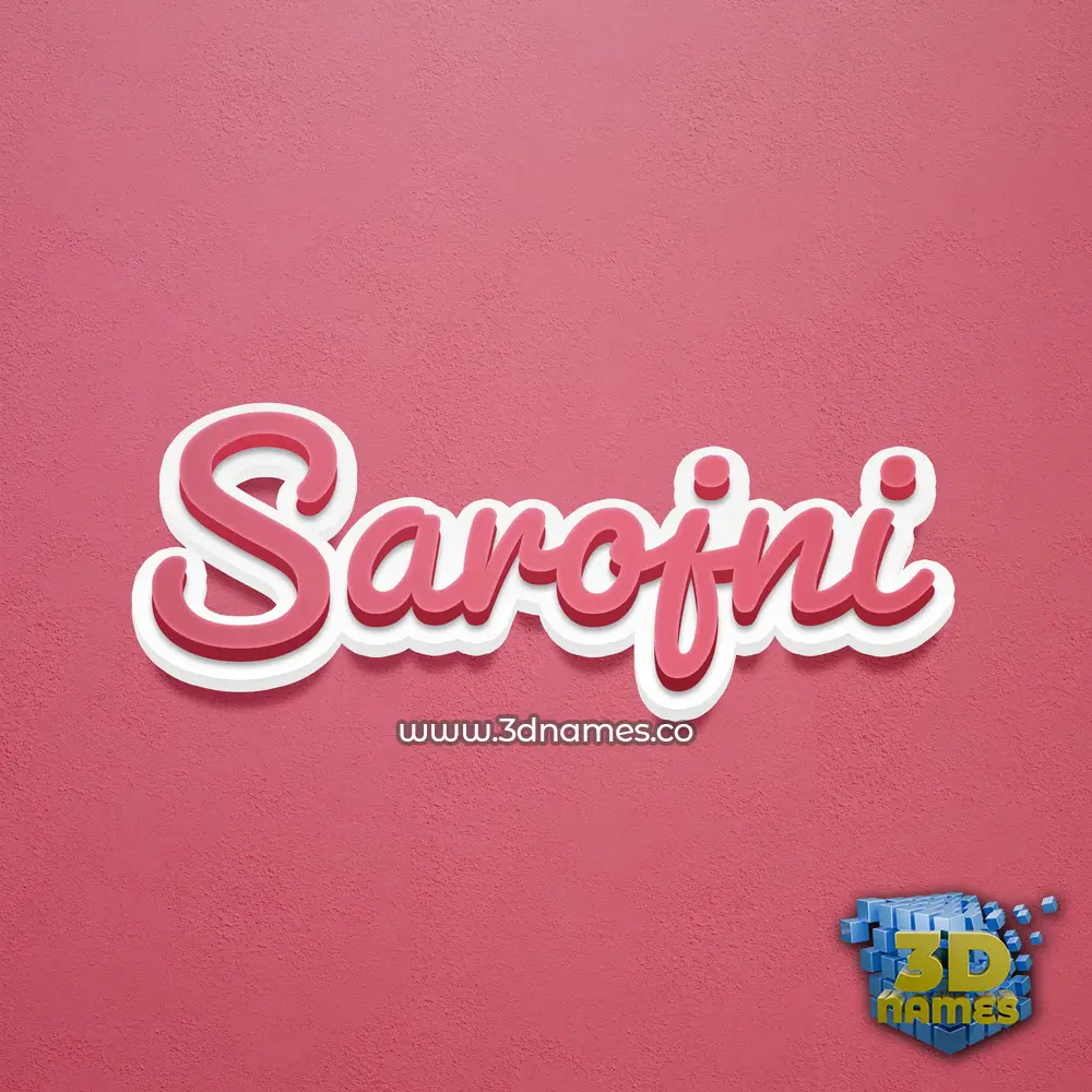 sarojni in Red Scribble style - 3D name wallpaper