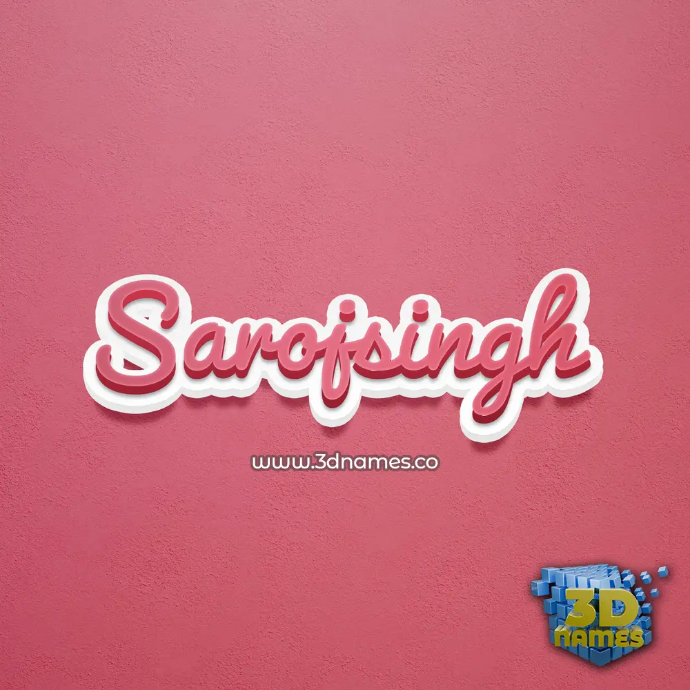 sarojsingh in Red Scribble style - 3D name wallpaper