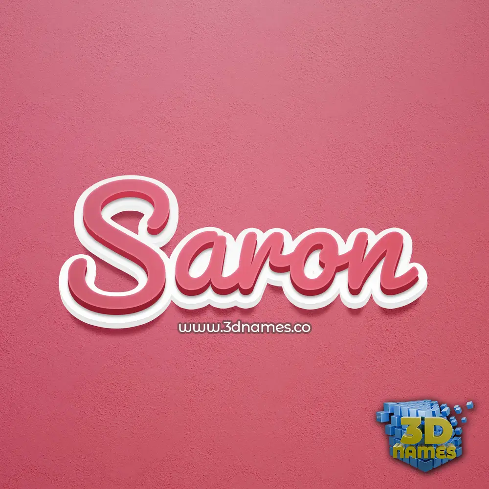 saron in Red Scribble style - 3D name wallpaper