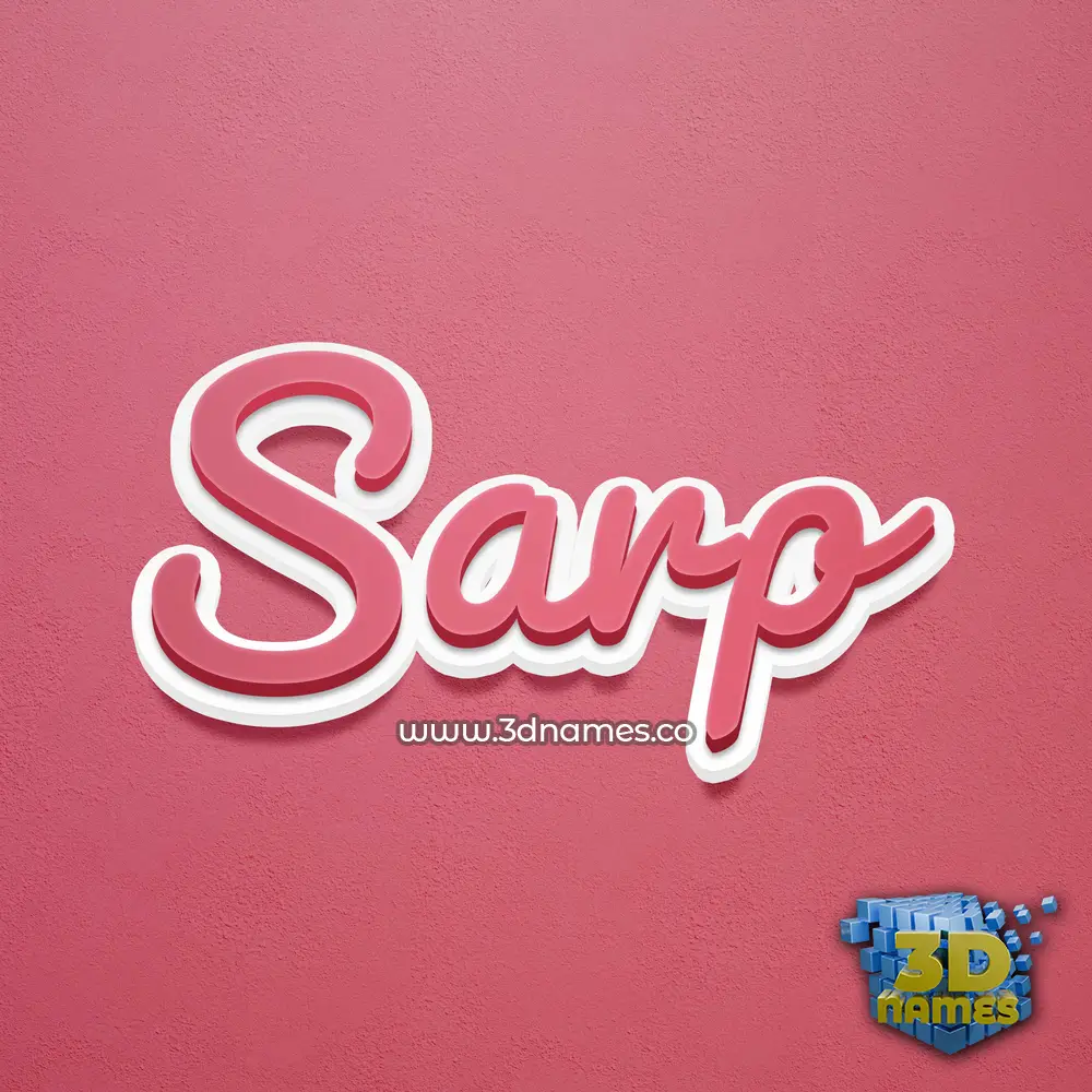 sarp in Red Scribble style - 3D name wallpaper