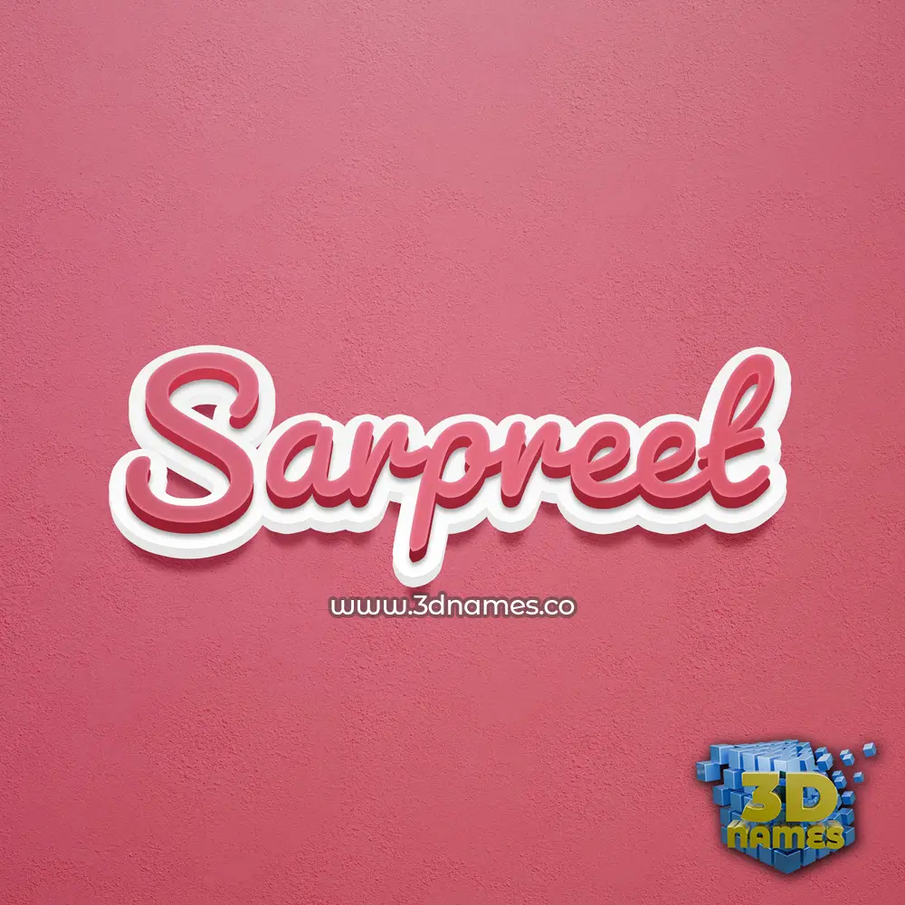 sarpreet in Red Scribble style - 3D name wallpaper