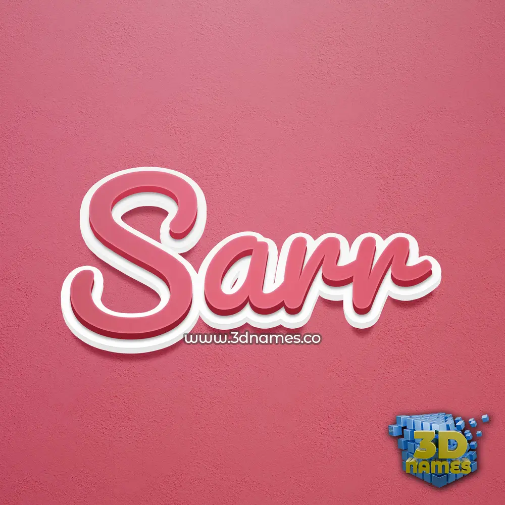 sarr in Red Scribble style - 3D name wallpaper