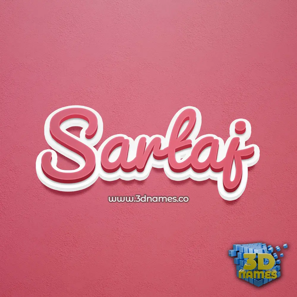 sartaj in Red Scribble style - 3D name wallpaper