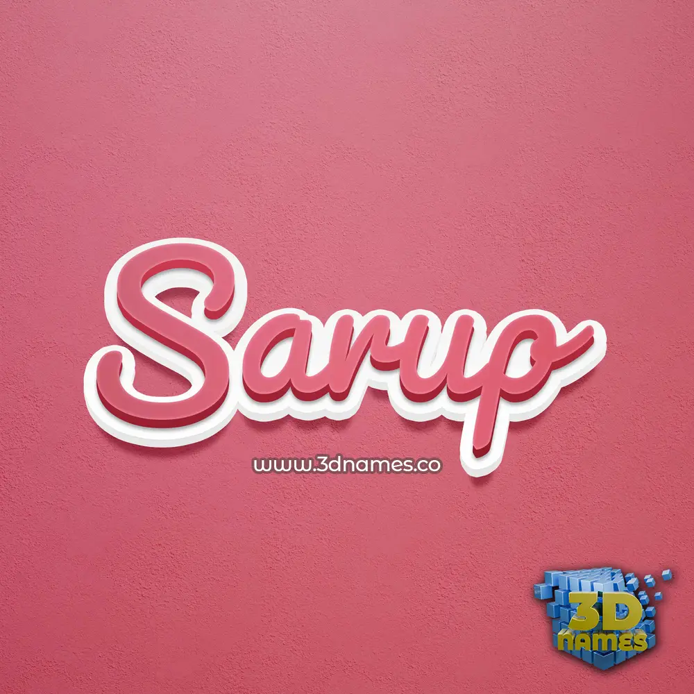 sarup in Red Scribble style - 3D name wallpaper
