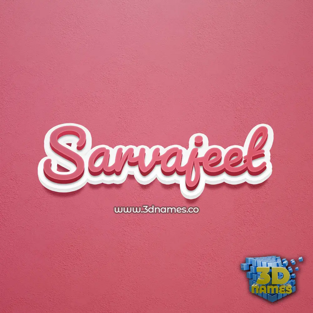 sarvajeet in Red Scribble style - 3D name wallpaper