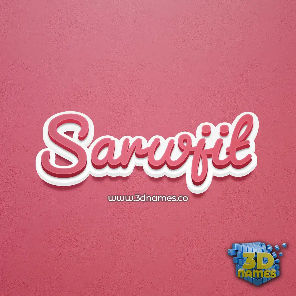 sarwjit in Red Scribble style - 3D name wallpaper