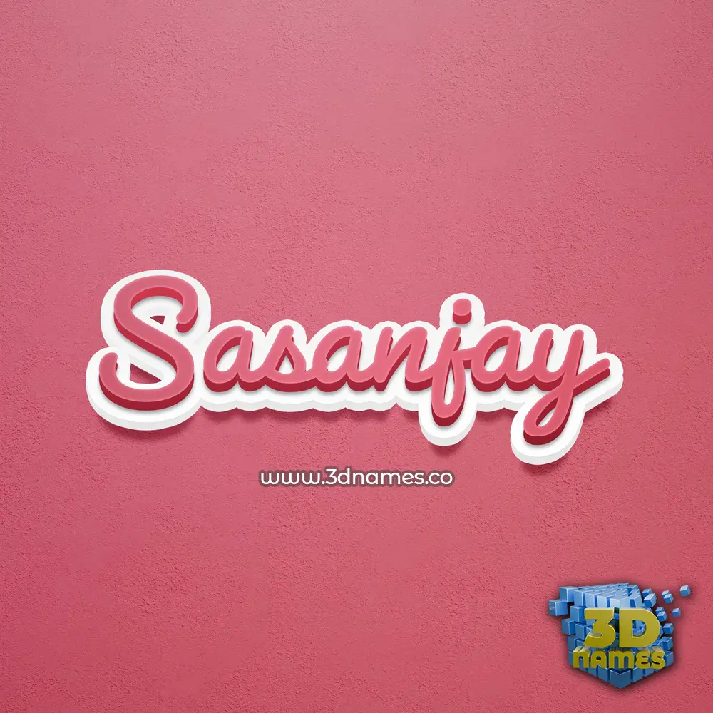 sasanjay in Red Scribble style - 3D name wallpaper