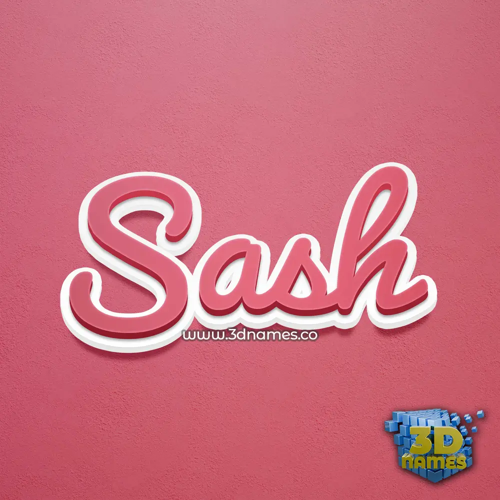 sash in Red Scribble style - 3D name wallpaper