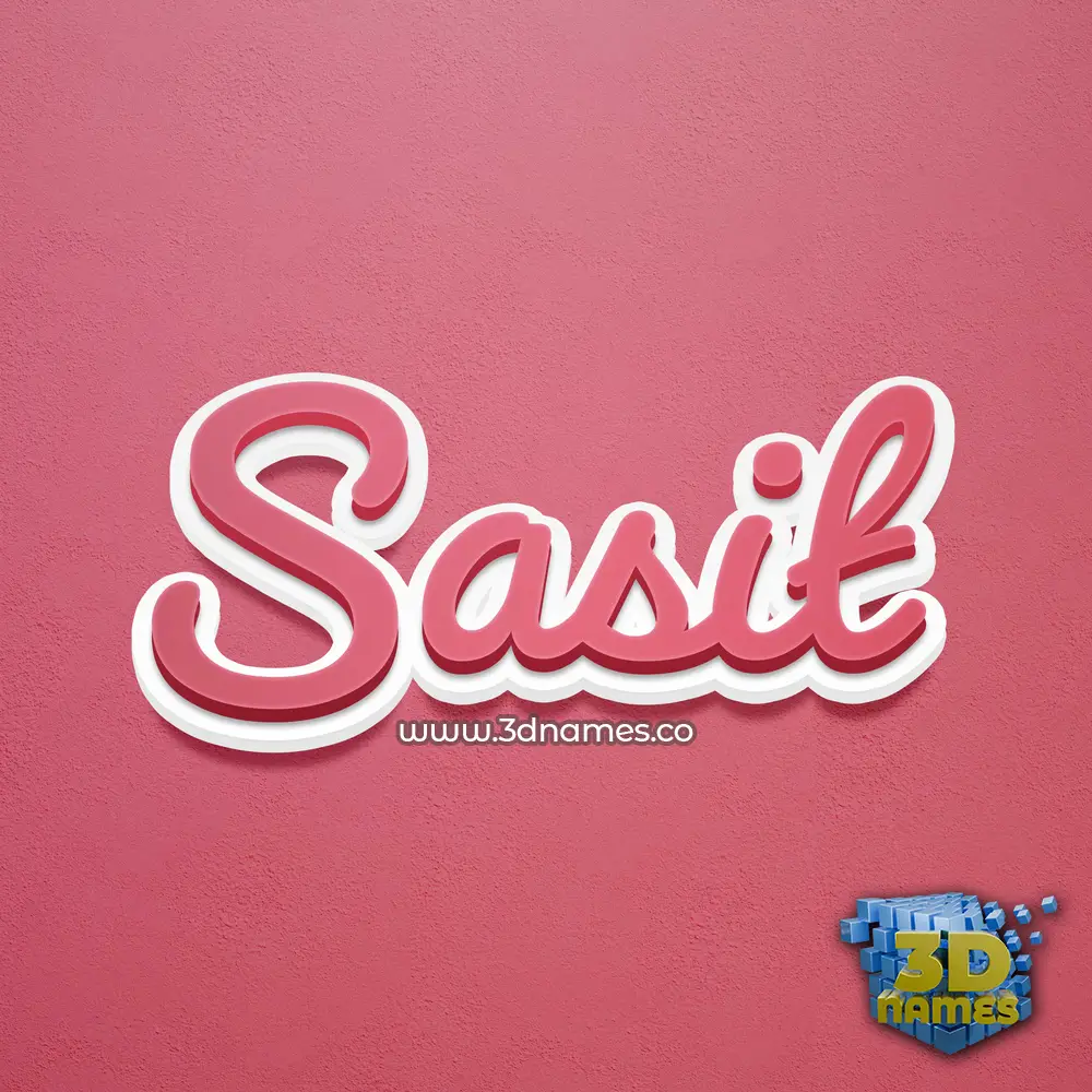sasit in Red Scribble style - 3D name wallpaper