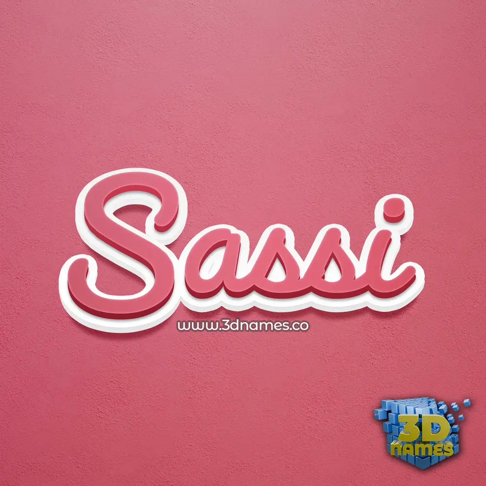 sassi in Red Scribble style - 3D name wallpaper