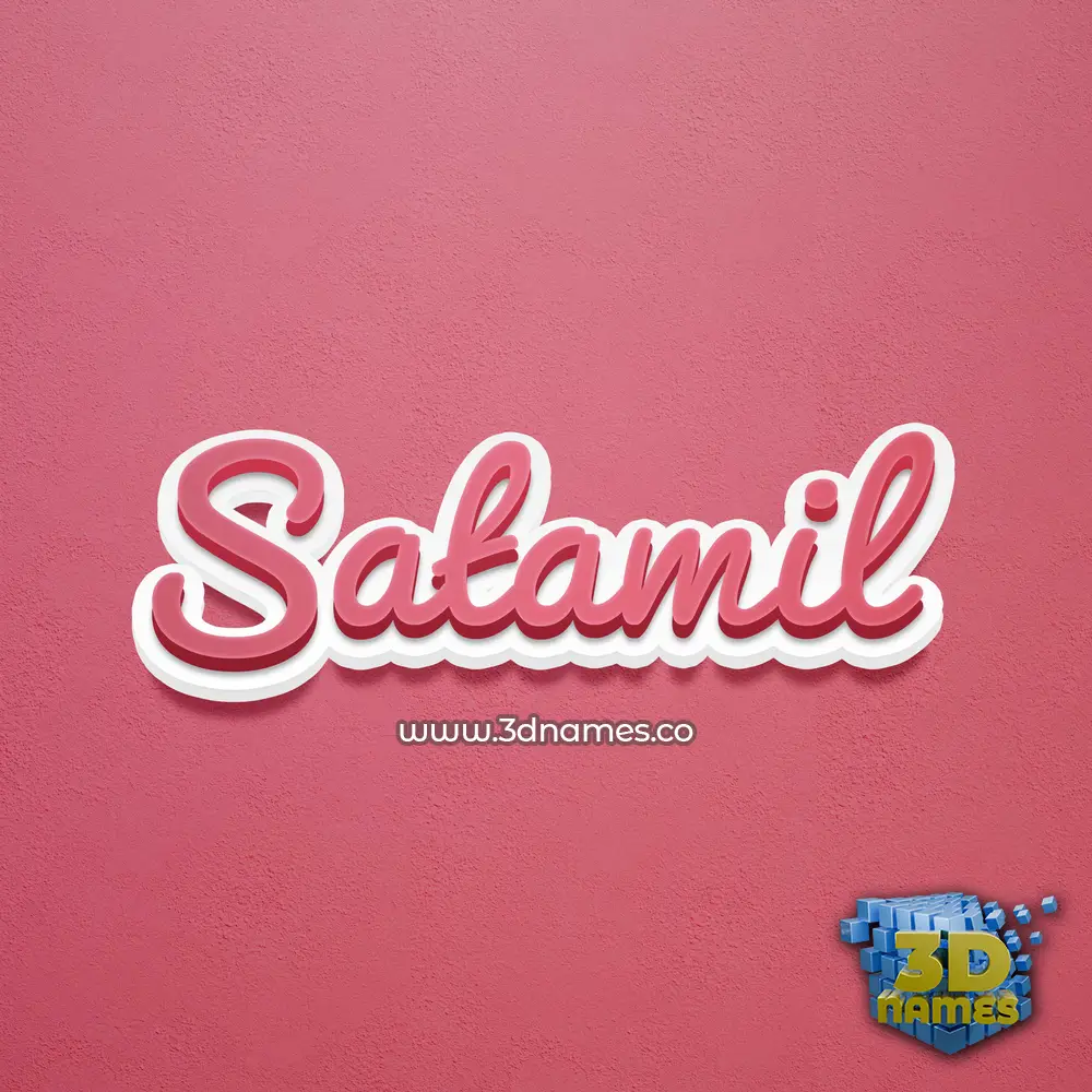 satamil in Red Scribble style - 3D name wallpaper