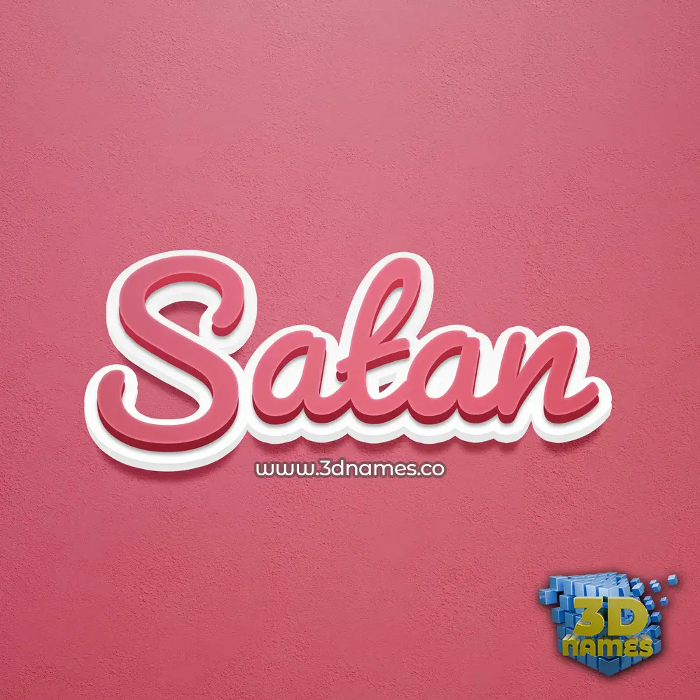 satan in Red Scribble style - 3D name wallpaper