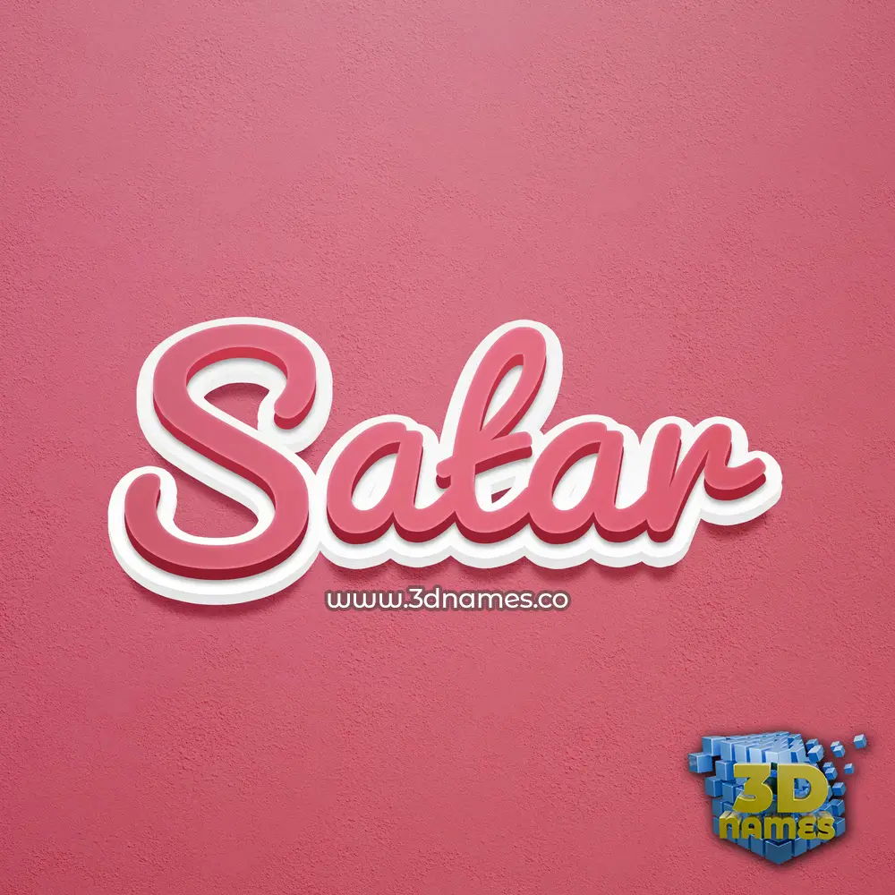 satar in Red Scribble style - 3D name wallpaper