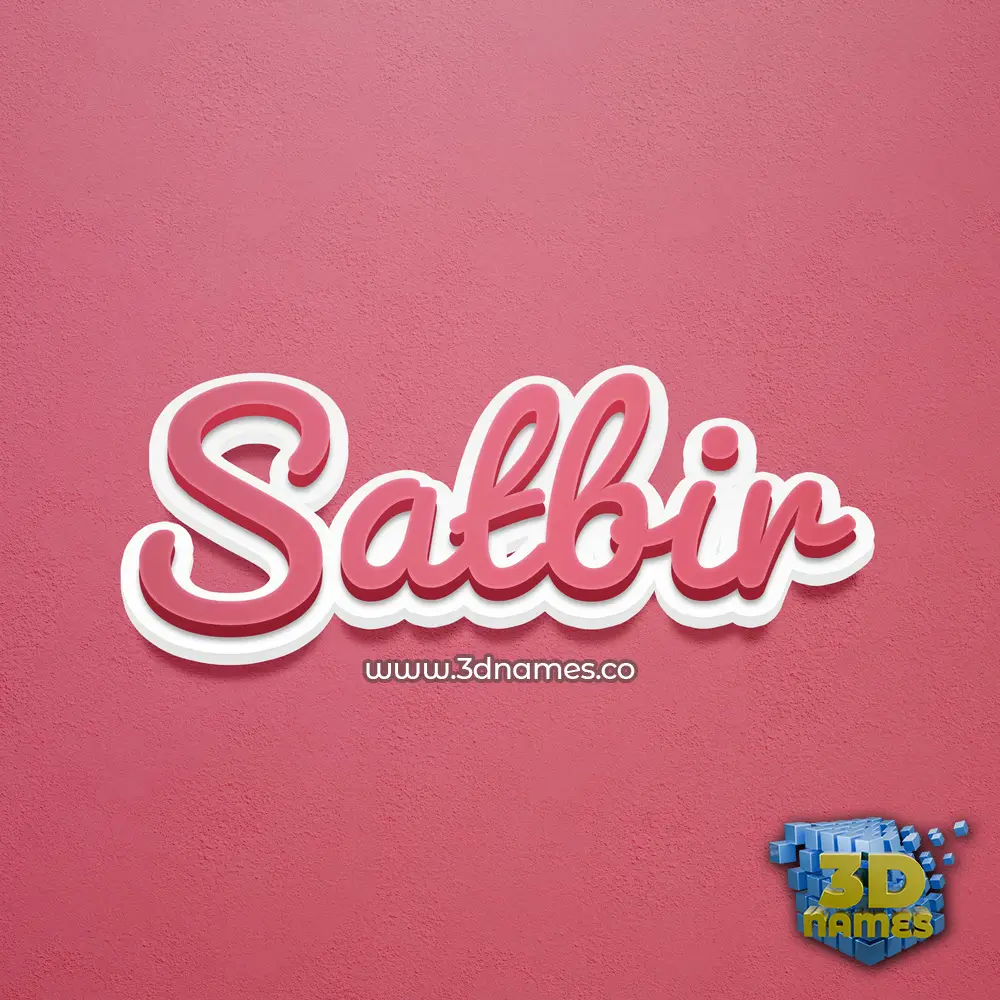 satbir in Red Scribble style - 3D name wallpaper