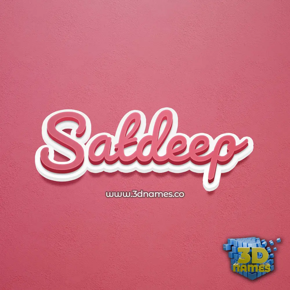 satdeep in Red Scribble style - 3D name wallpaper
