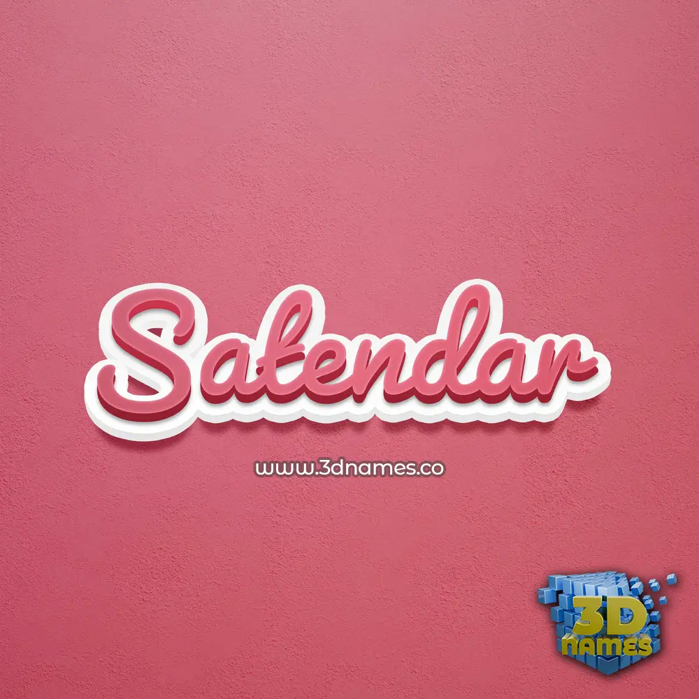 satendar in Red Scribble style - 3D name wallpaper