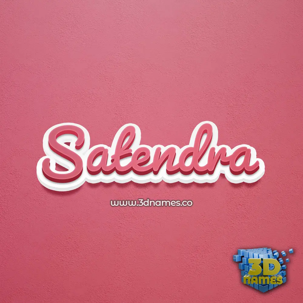 satendra in Red Scribble style - 3D name wallpaper