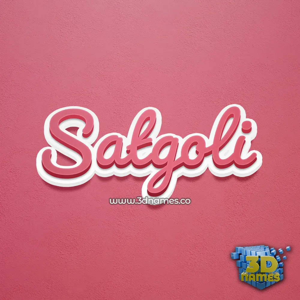 satgoli in Red Scribble style - 3D name wallpaper