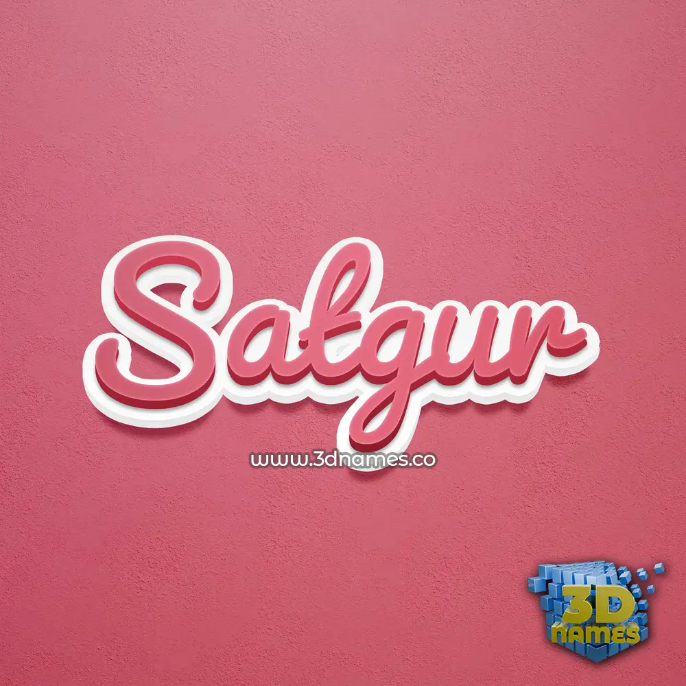 satgur in Red Scribble style - 3D name wallpaper