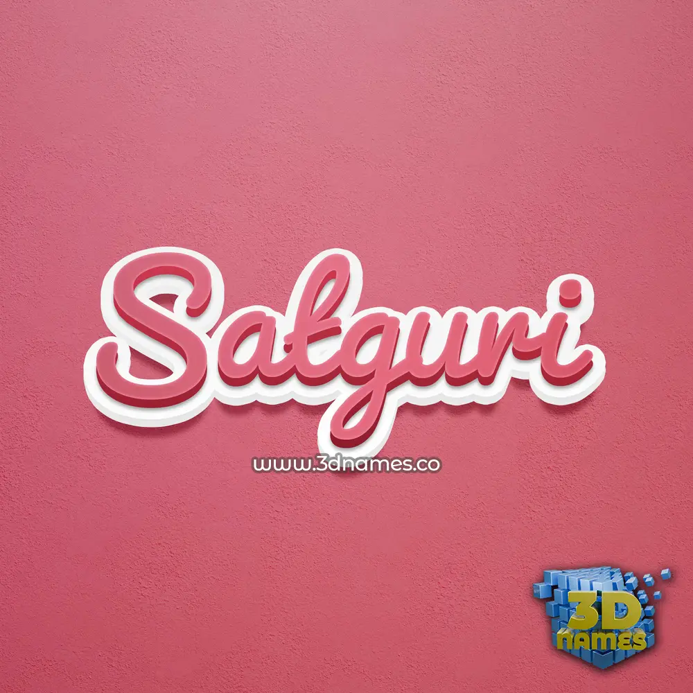 satguri in Red Scribble style - 3D name wallpaper
