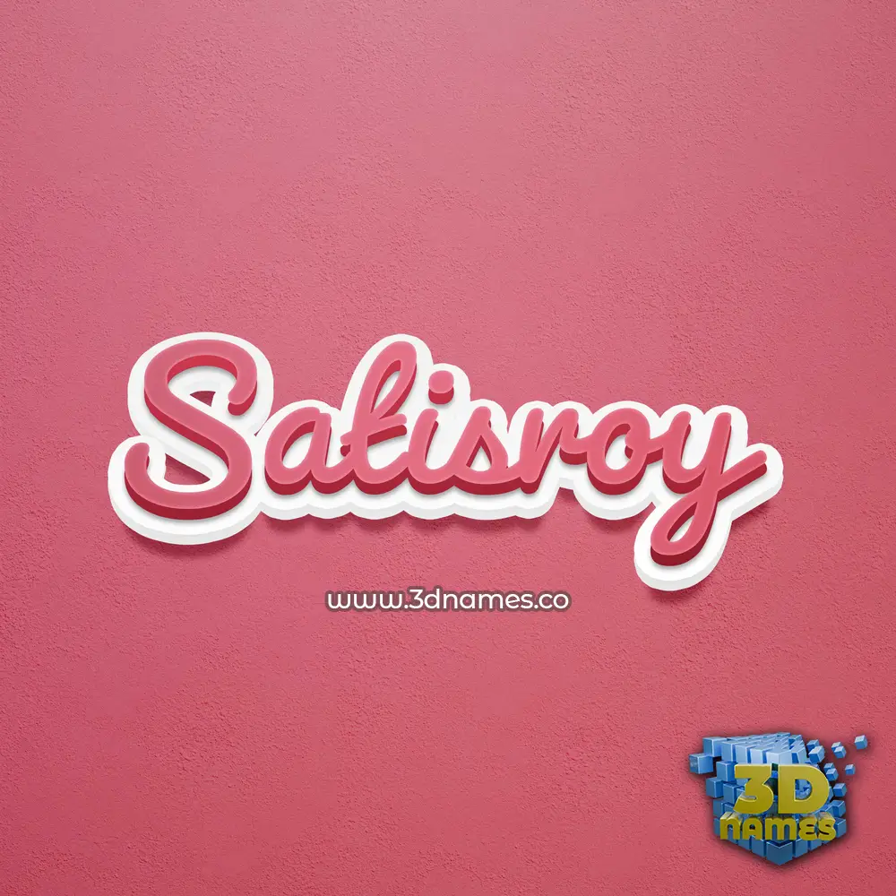 satisroy in Red Scribble style - 3D name wallpaper