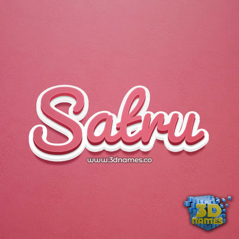 satru in Red Scribble style - 3D name wallpaper