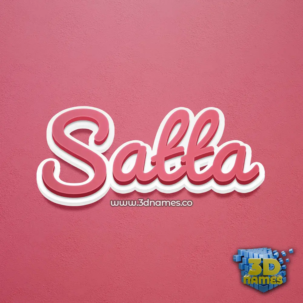 satta in Red Scribble style - 3D name wallpaper