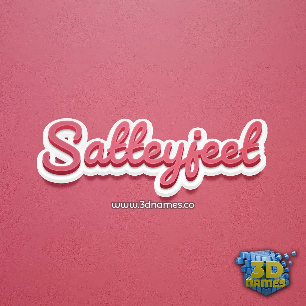 satteyjeet in Red Scribble style - 3D name wallpaper
