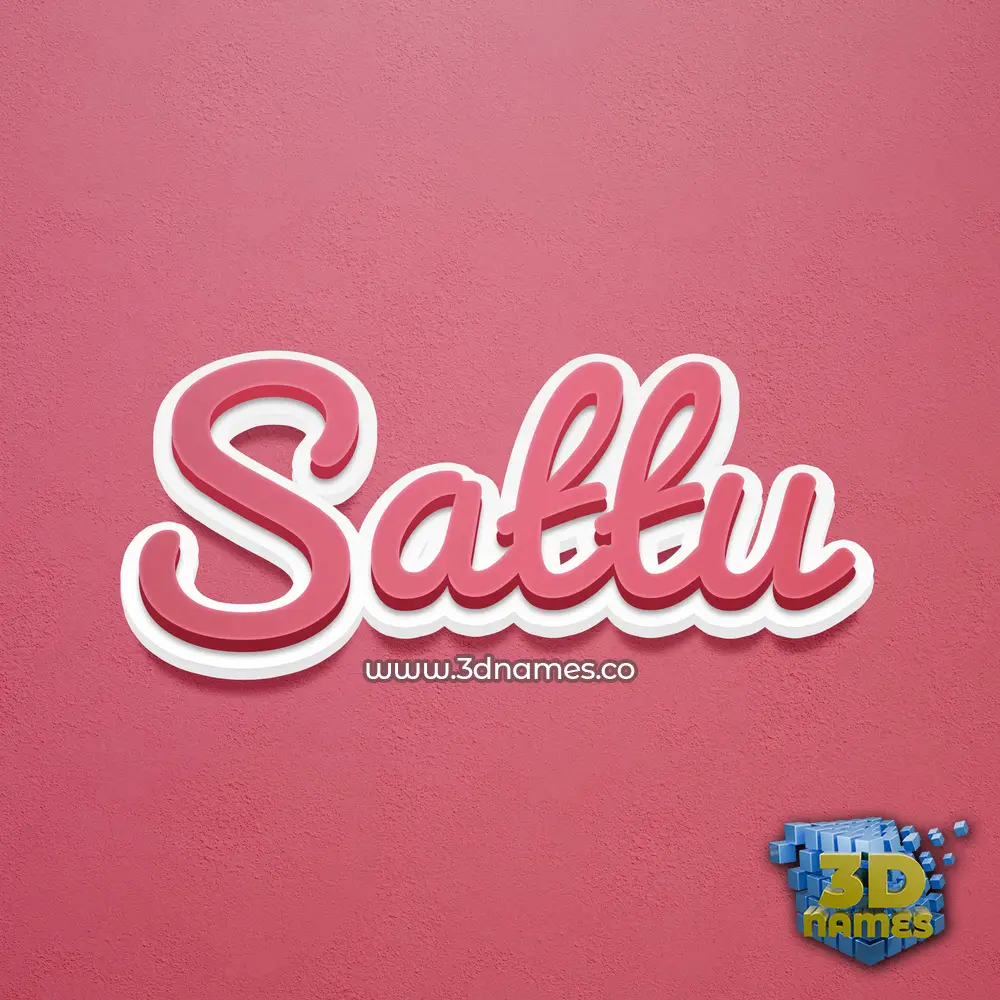 sattu in Red Scribble style - 3D name wallpaper