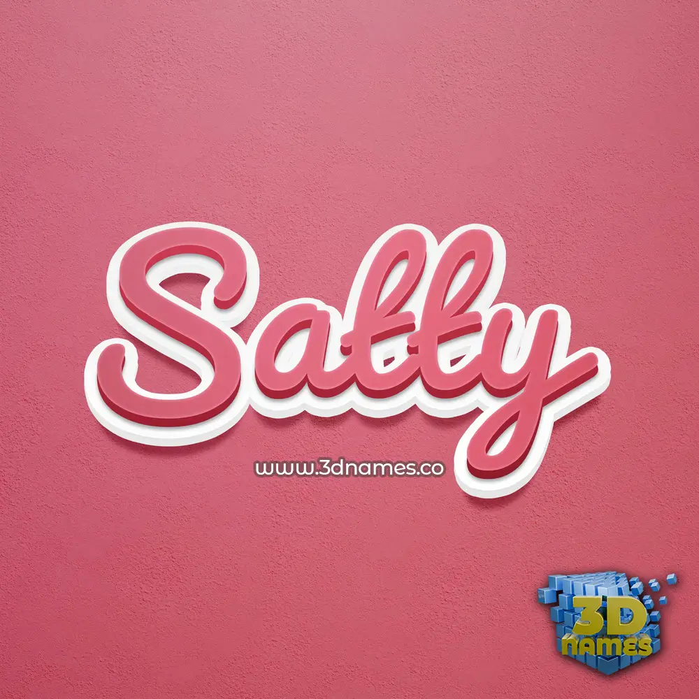 satty in Red Scribble style - 3D name wallpaper