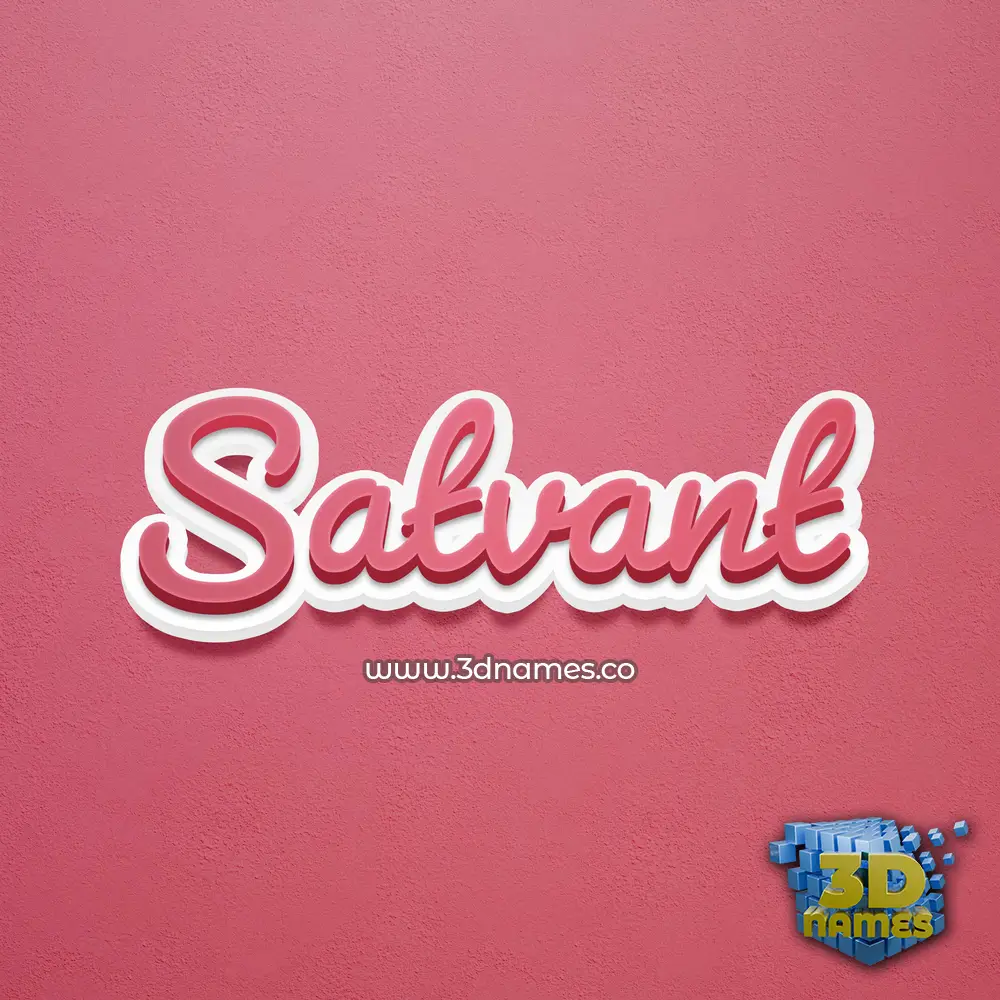 satvant in Red Scribble style - 3D name wallpaper