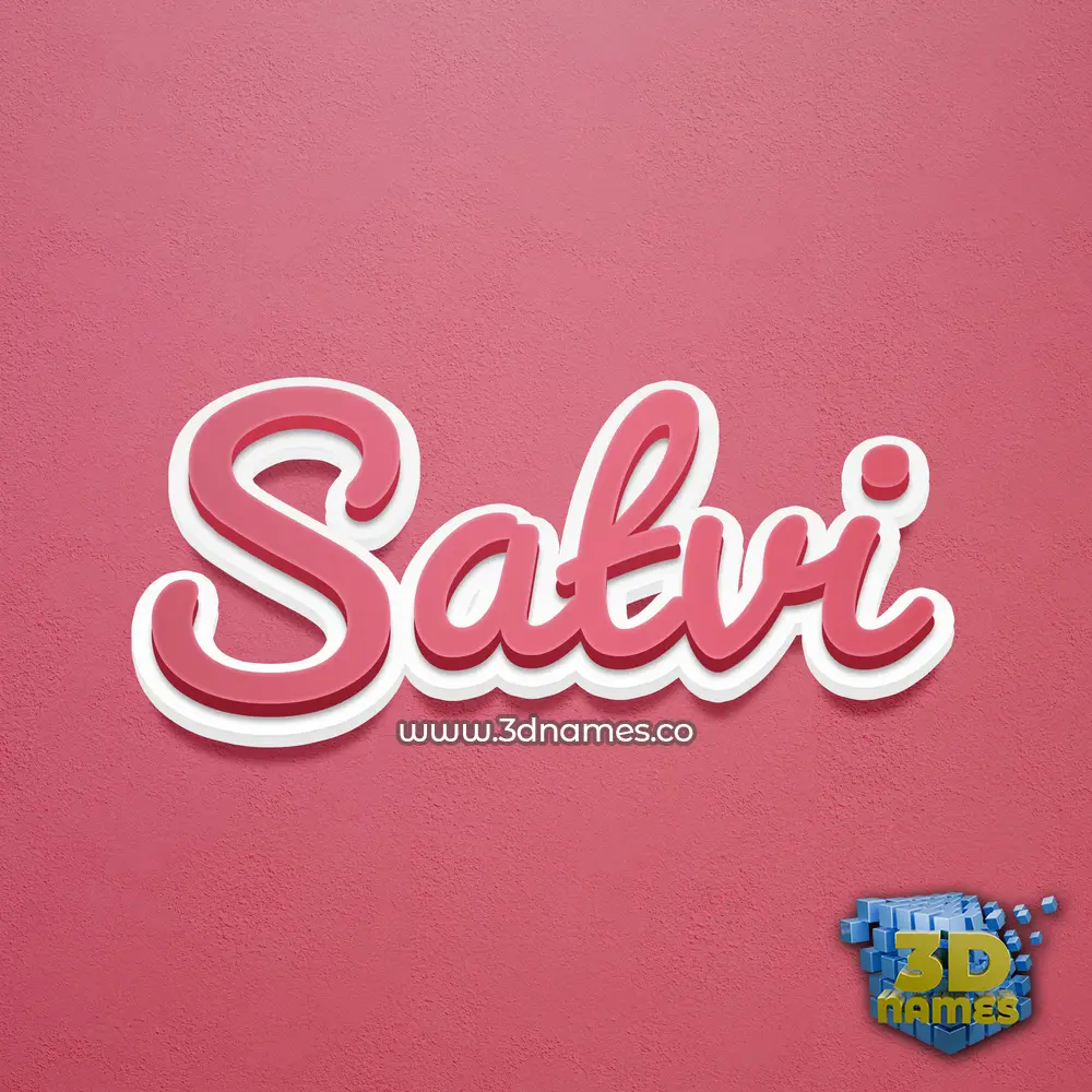 satvi in Red Scribble style - 3D name wallpaper