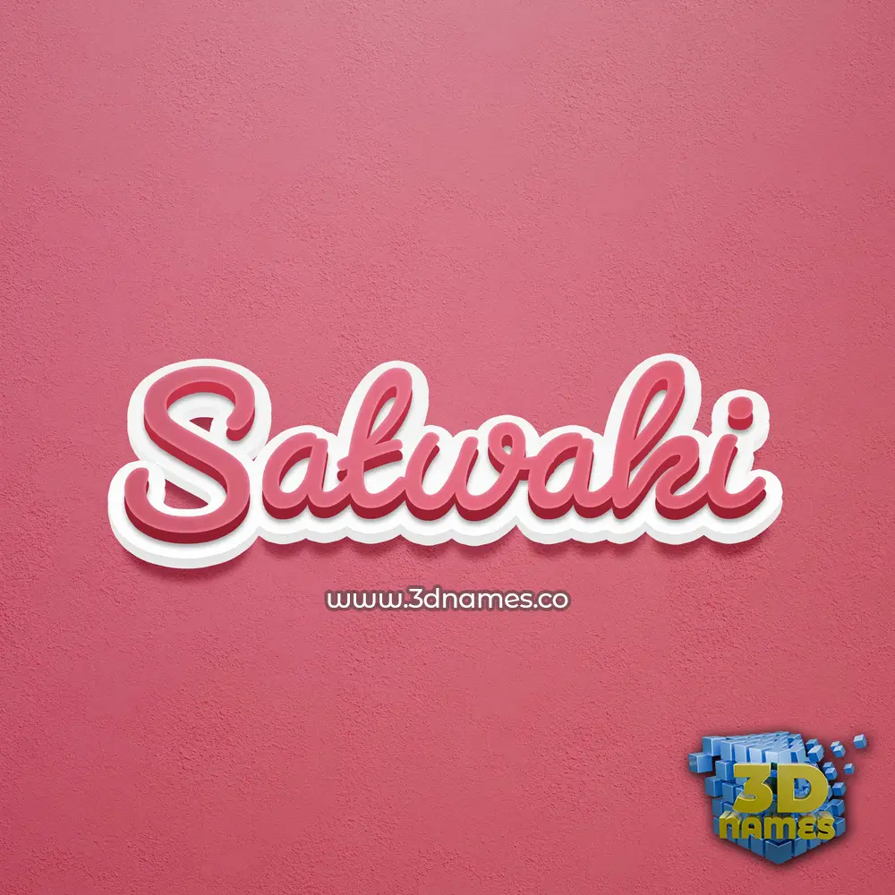 satwaki in Red Scribble style - 3D name wallpaper