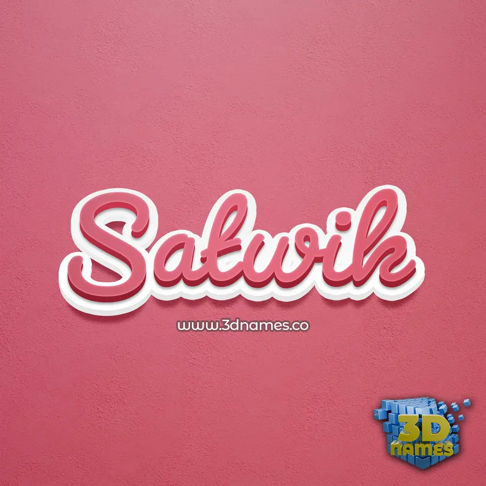 satwik in Red Scribble style - 3D name wallpaper