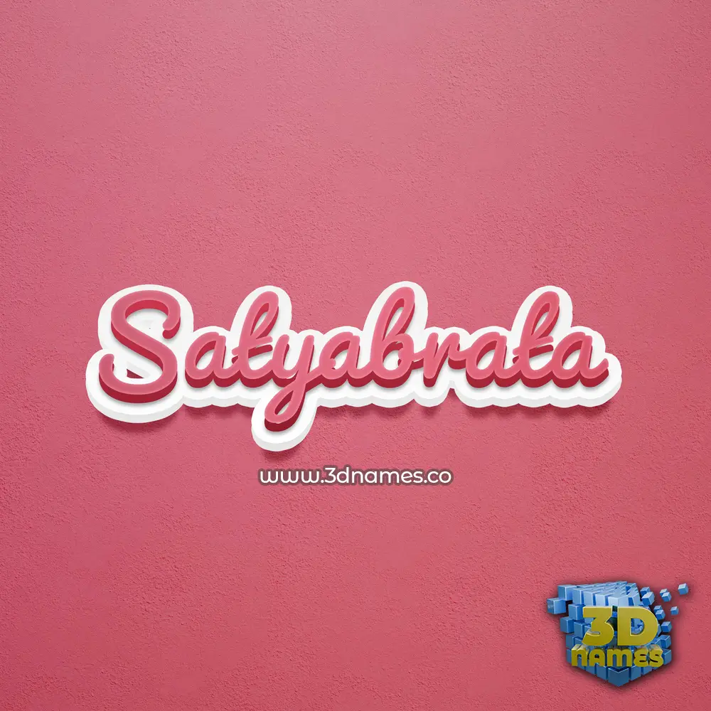 satyabrata in Red Scribble style - 3D name wallpaper