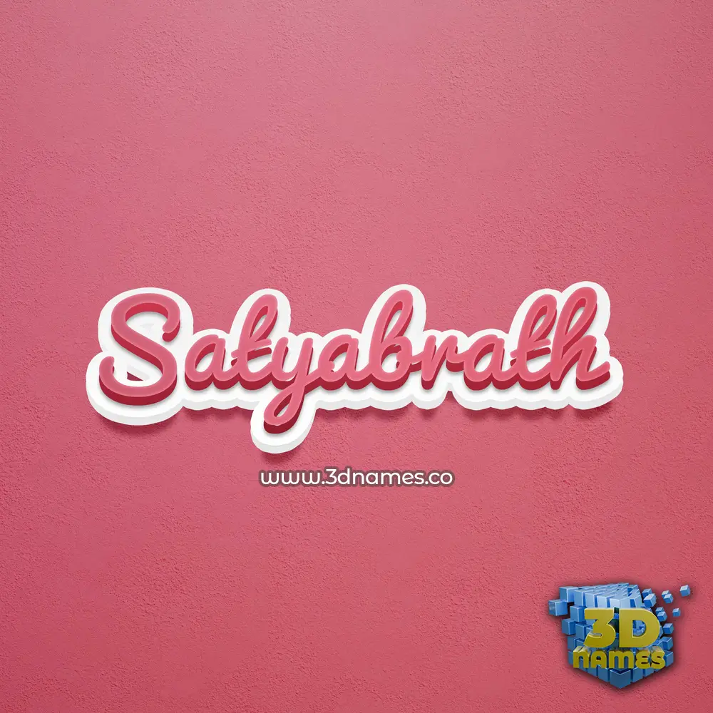 satyabrath in Red Scribble style - 3D name wallpaper