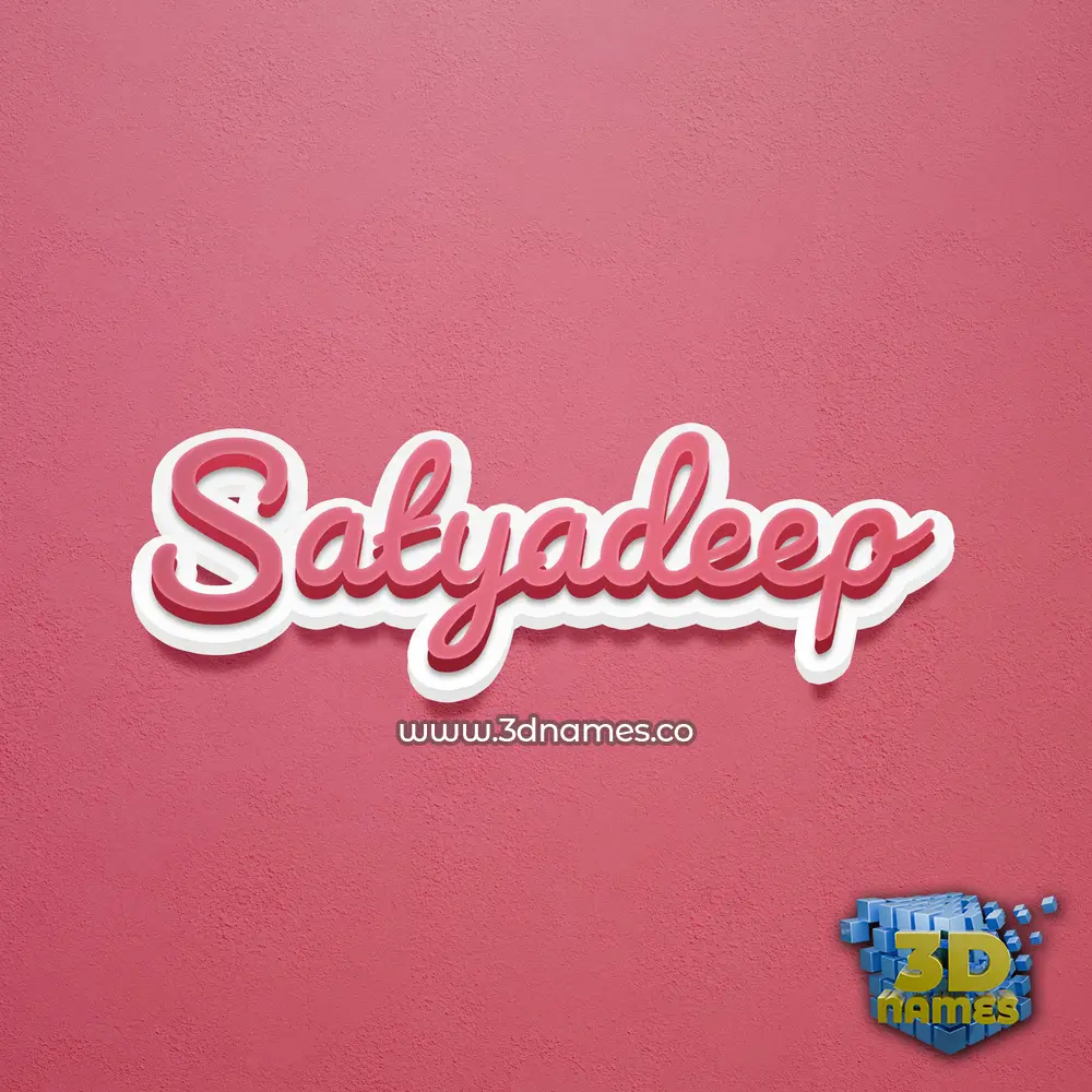 satyadeep in Red Scribble style - 3D name wallpaper