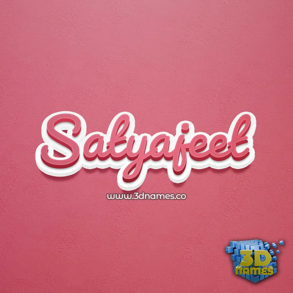 satyajeet in Red Scribble style - 3D name wallpaper