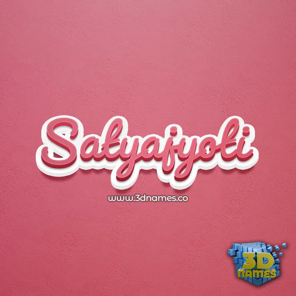 satyajyoti in Red Scribble style - 3D name wallpaper