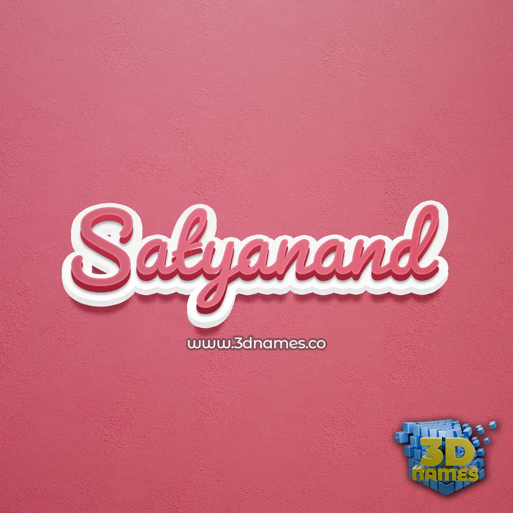 satyanand in Red Scribble style - 3D name wallpaper