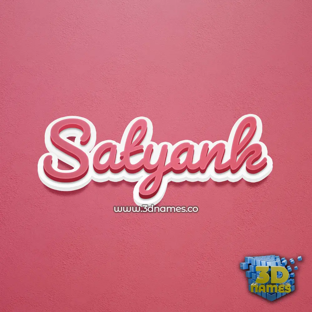 satyank in Red Scribble style - 3D name wallpaper