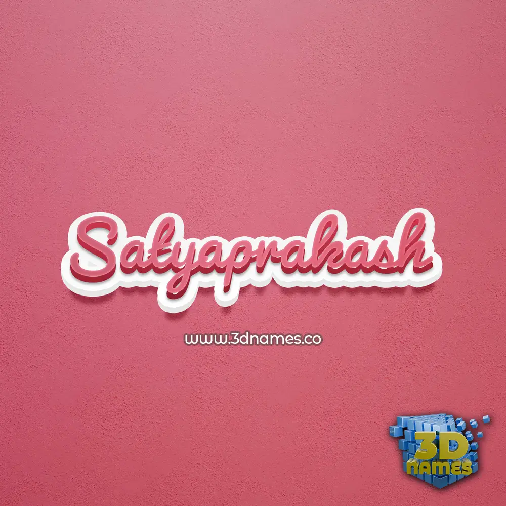 satyaprakash in Red Scribble style - 3D name wallpaper
