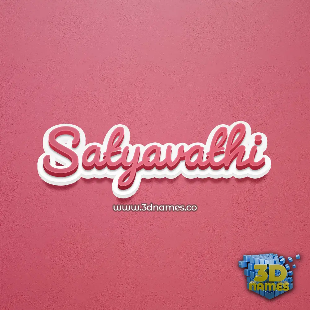 satyavathi in Red Scribble style - 3D name wallpaper