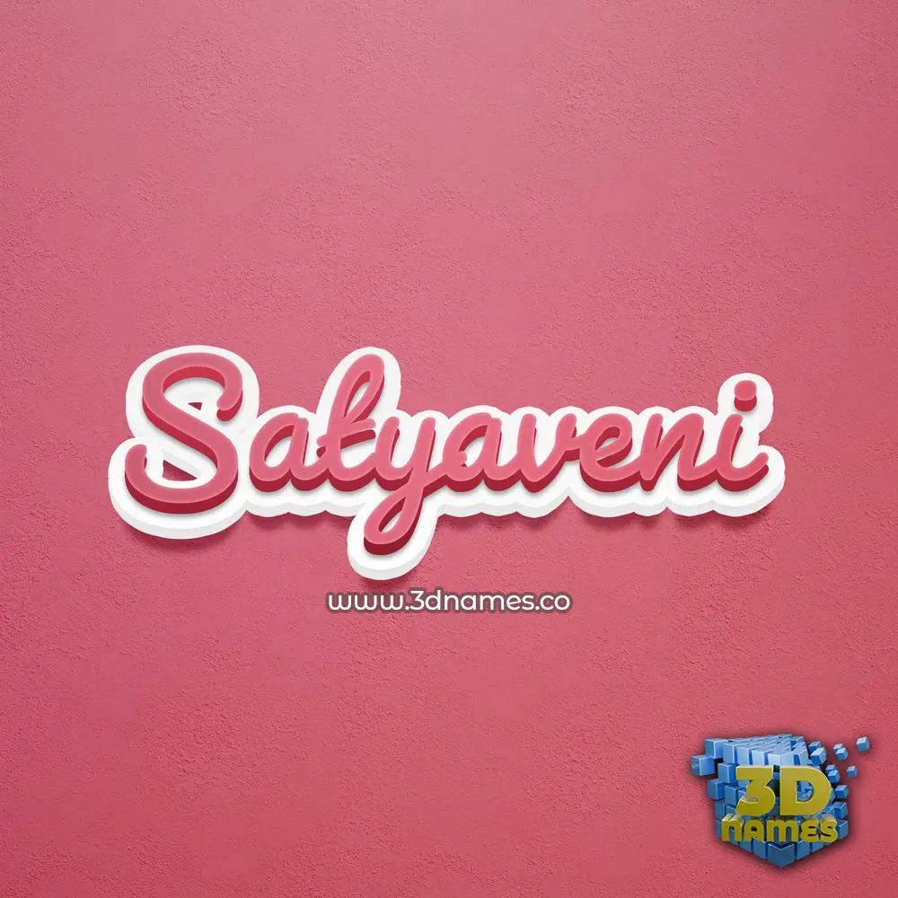 satyaveni in Red Scribble style - 3D name wallpaper