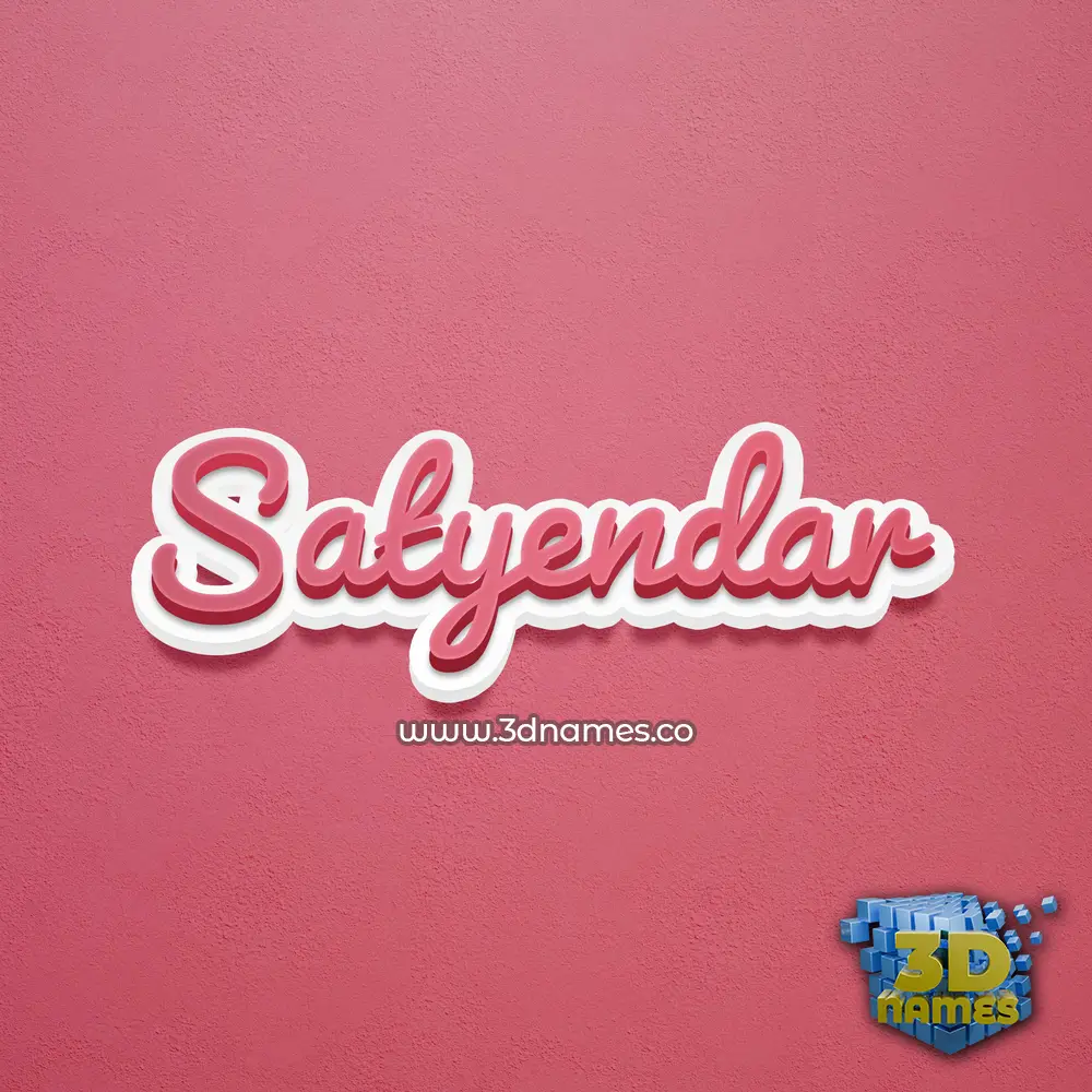 satyendar in Red Scribble style - 3D name wallpaper