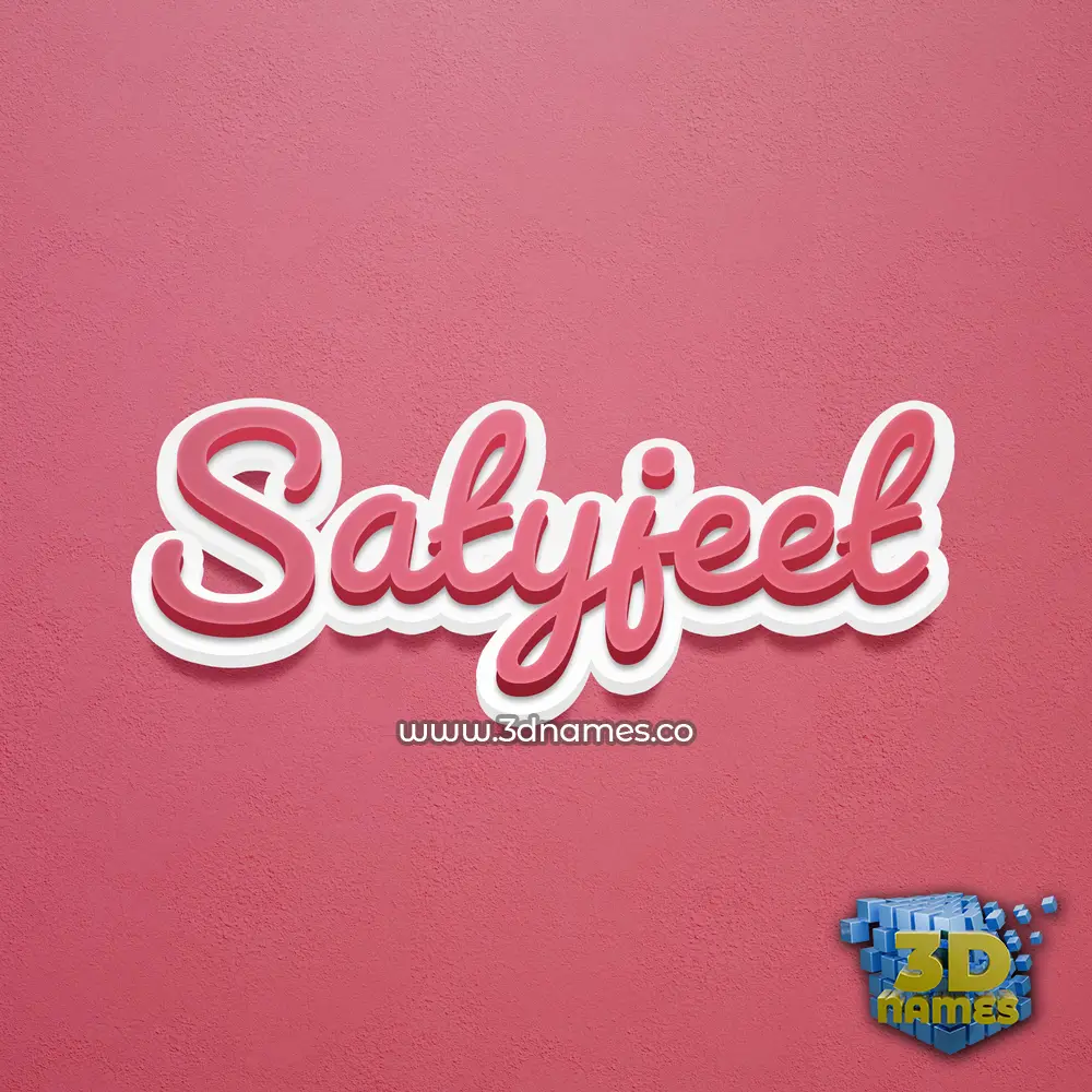 satyjeet in Red Scribble style - 3D name wallpaper