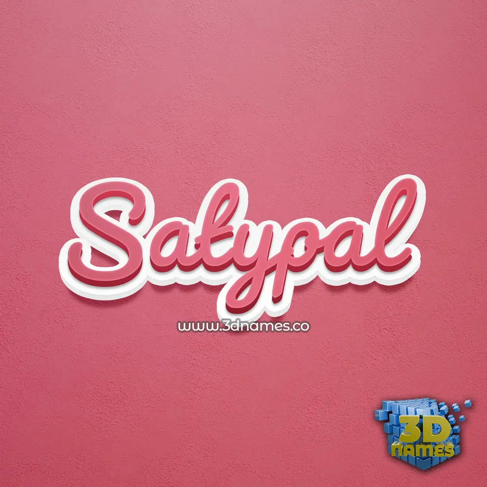 satypal in Red Scribble style - 3D name wallpaper