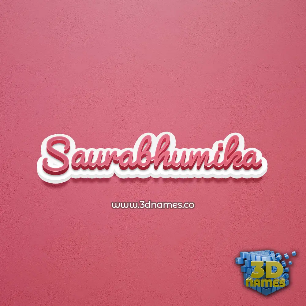 saurabhumika in Red Scribble style - 3D name wallpaper