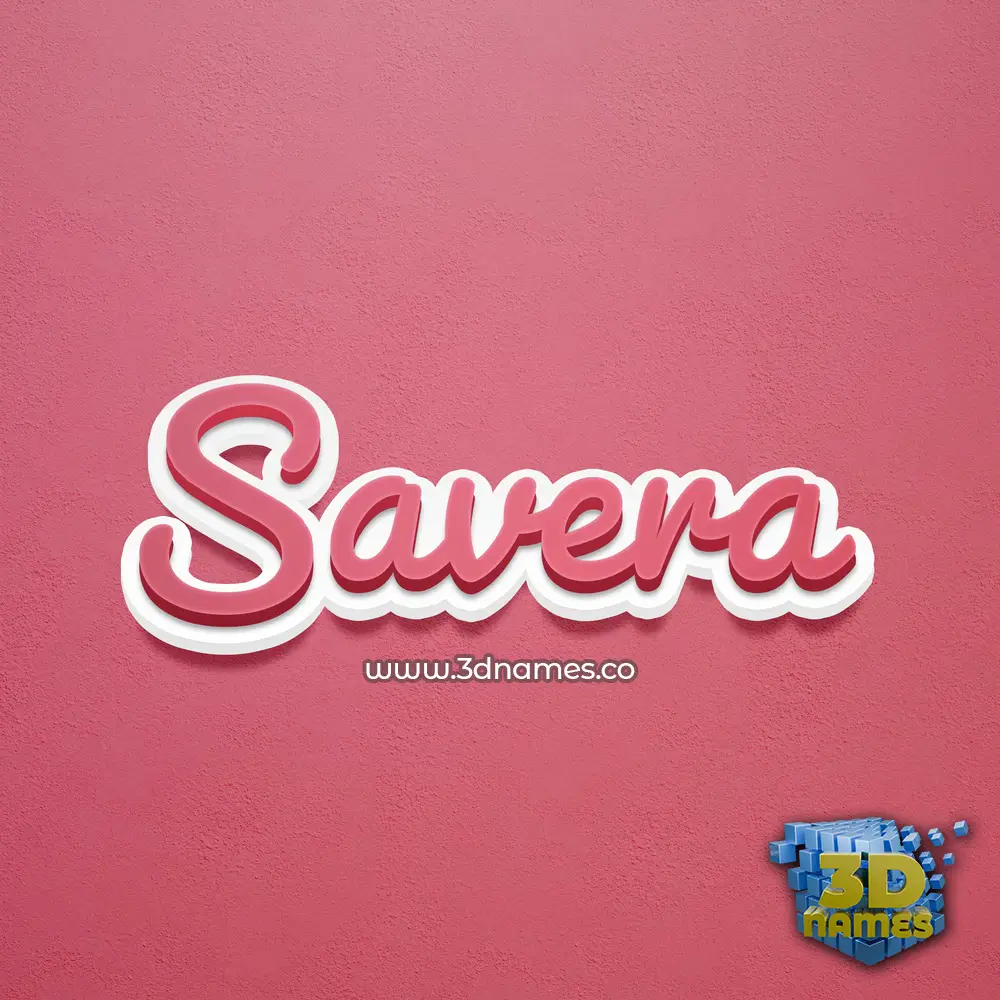 savera in Red Scribble style - 3D name wallpaper