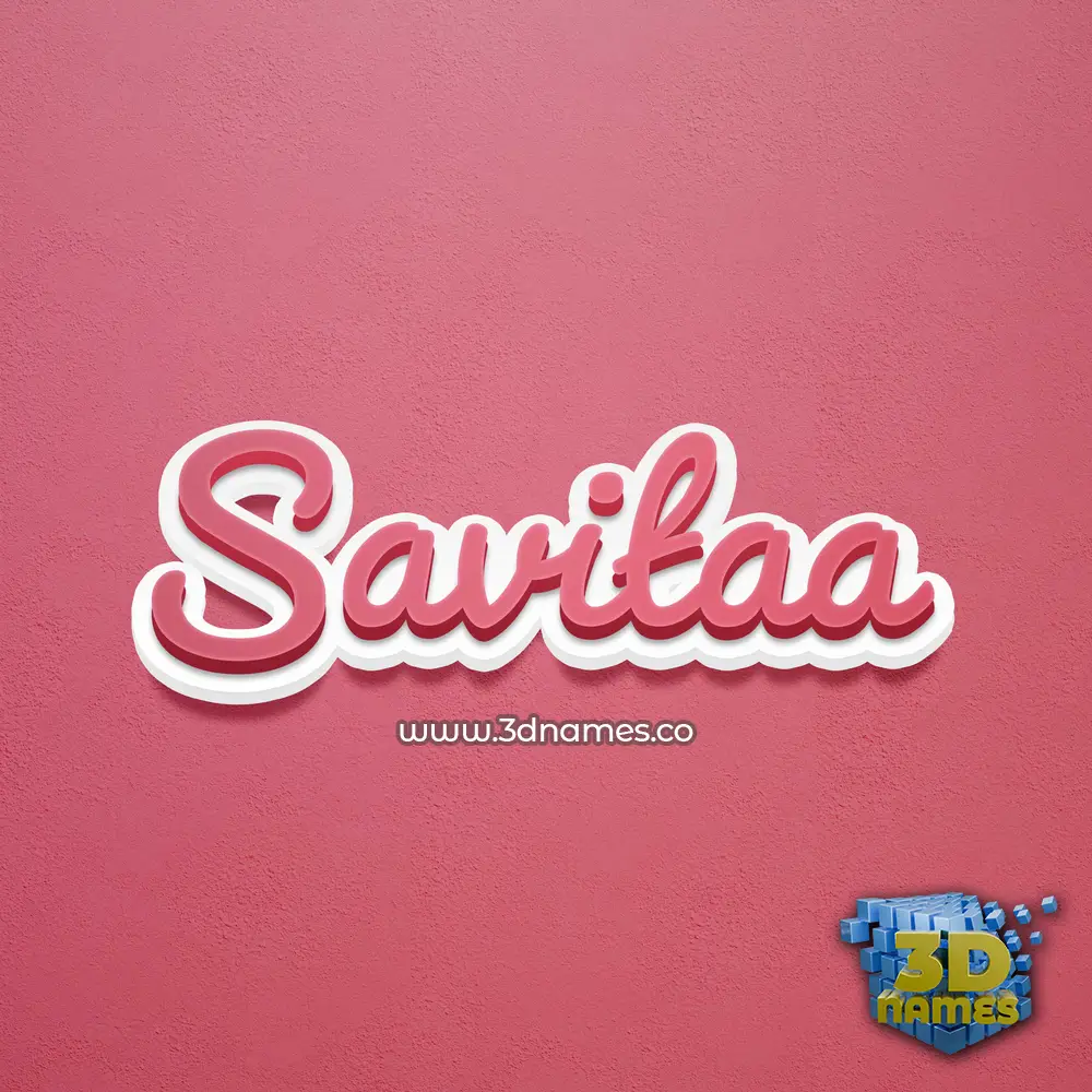 savitaa in Red Scribble style - 3D name wallpaper